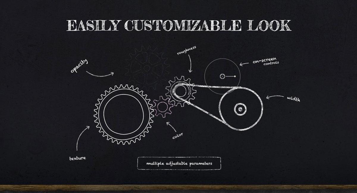 FCPX插件：170款趣味黑板粉笔手绘MG卡通箭头食物人体厨房学校元素动画预设 MotionVFX – Mchalkboard（14072）