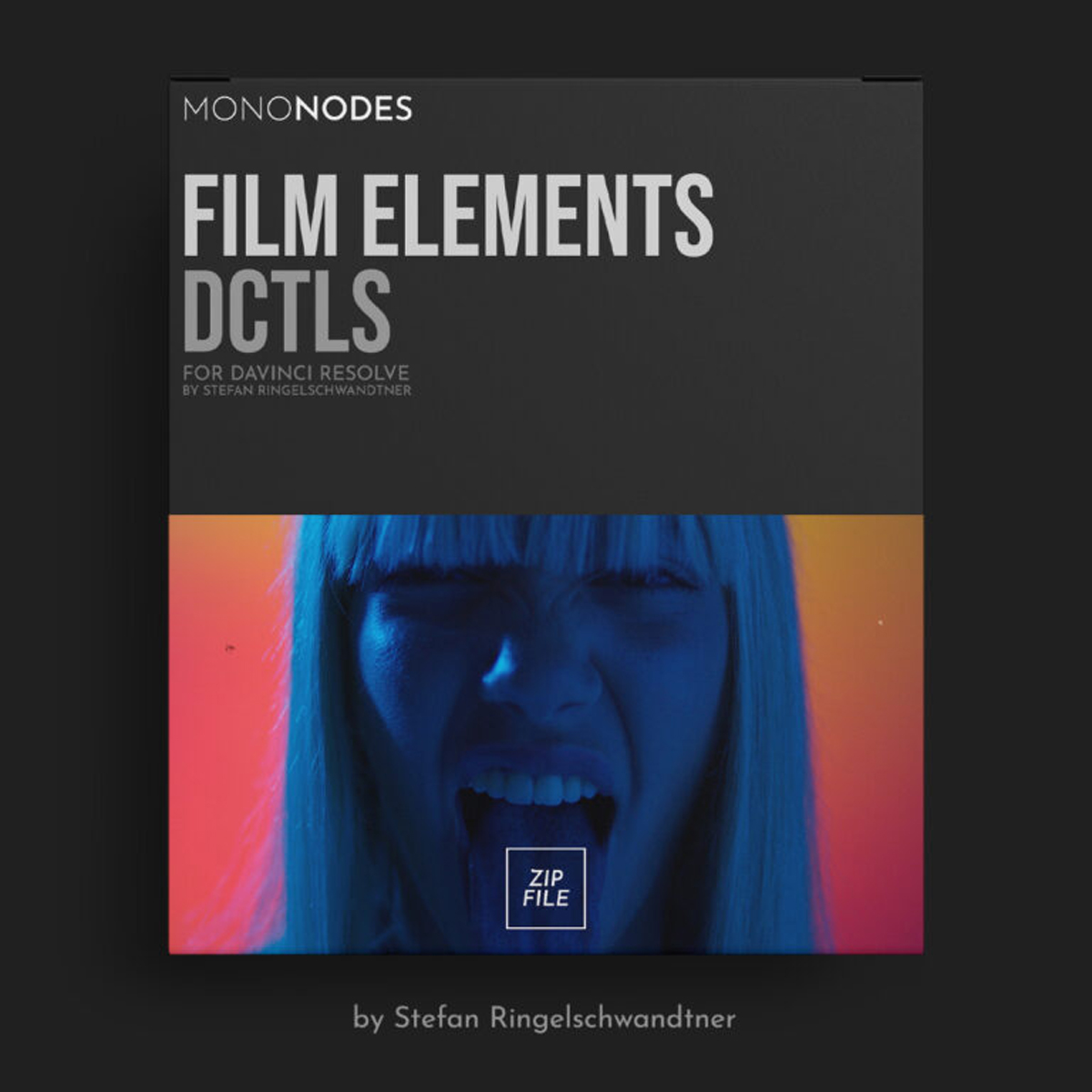 MONONODES – FILM ELEMENTS v2.0 DCTLS  真实胶片模拟颗粒、光晕、暗角、镜头畸变、闪烁、灰尘、污垢、毛发、瑕疵DCTL达芬奇插件