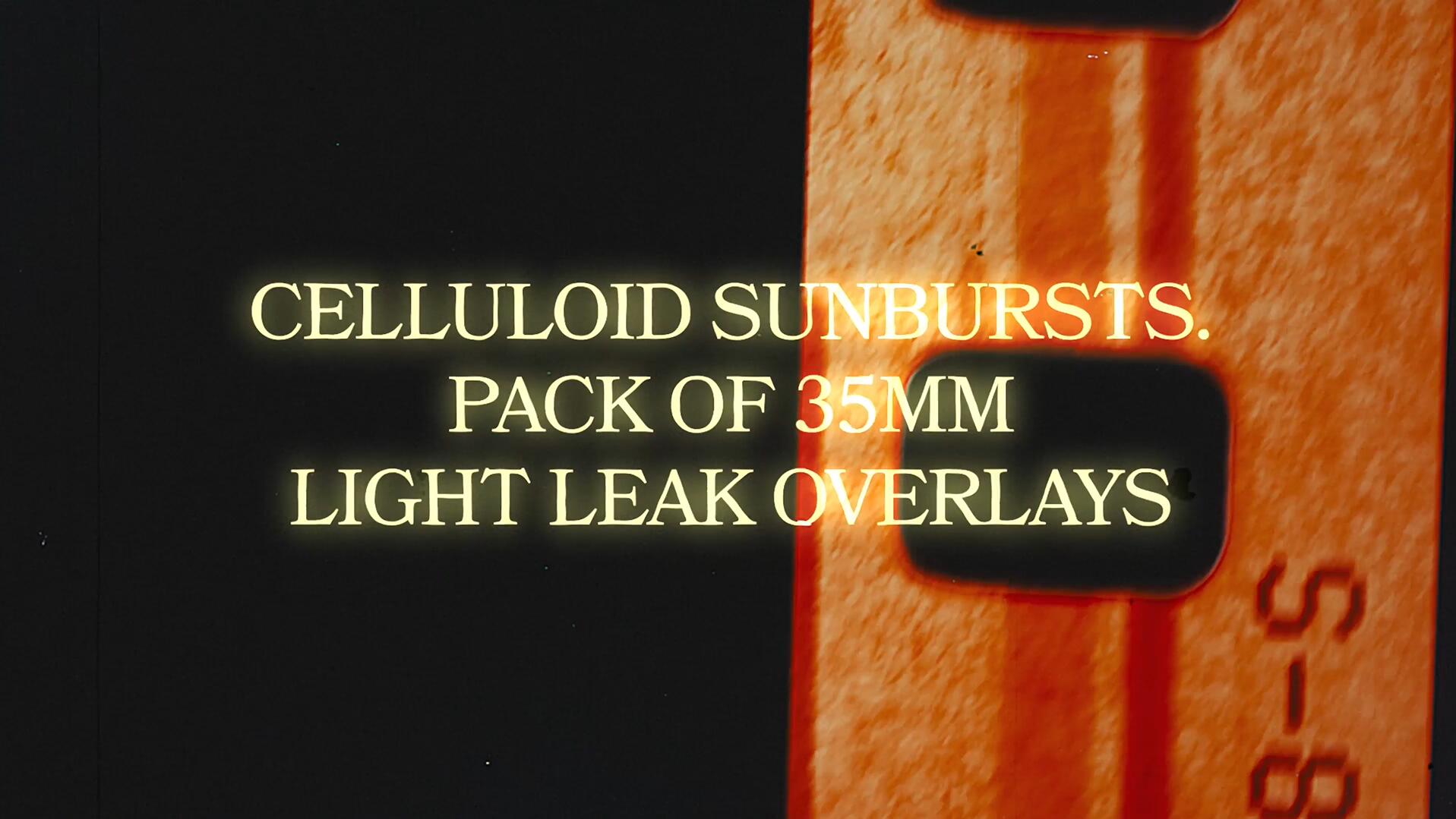 视频素材：10个复古做旧35毫米胶片漏光耀斑划痕4K叠加转场视频素材（14093）