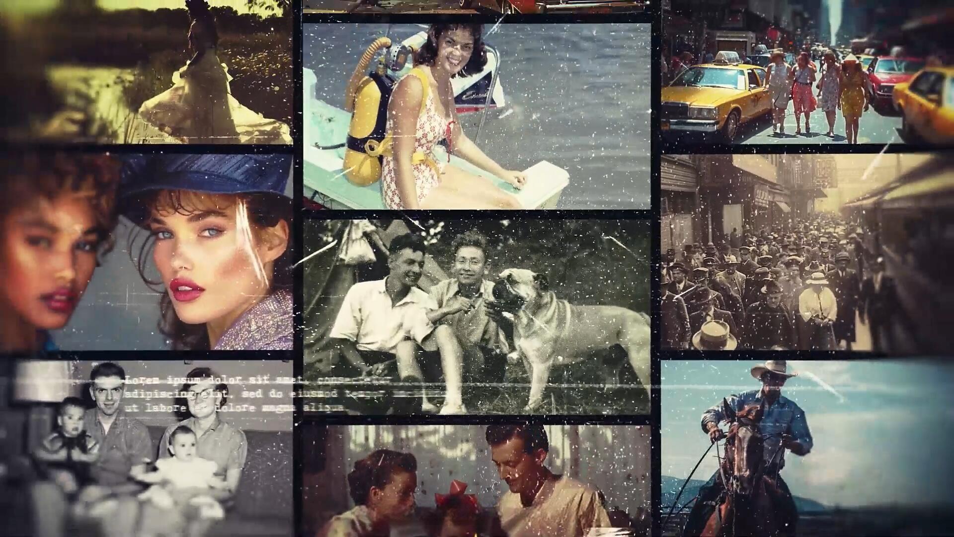 AE模板：复古纪实纪录片风格电影放映机开场片头（14058）