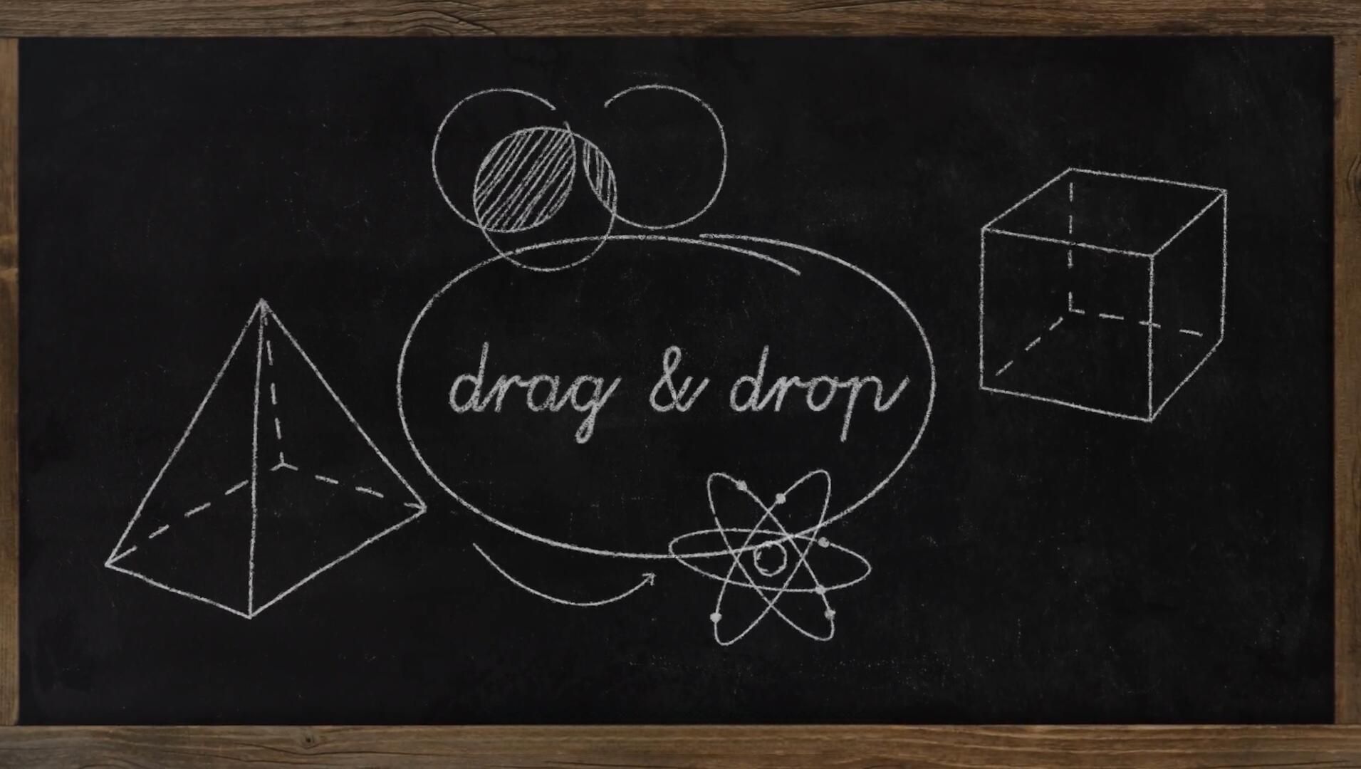 FCPX插件：170款趣味黑板粉笔手绘MG卡通箭头食物人体厨房学校元素动画预设 MotionVFX – Mchalkboard（14072）