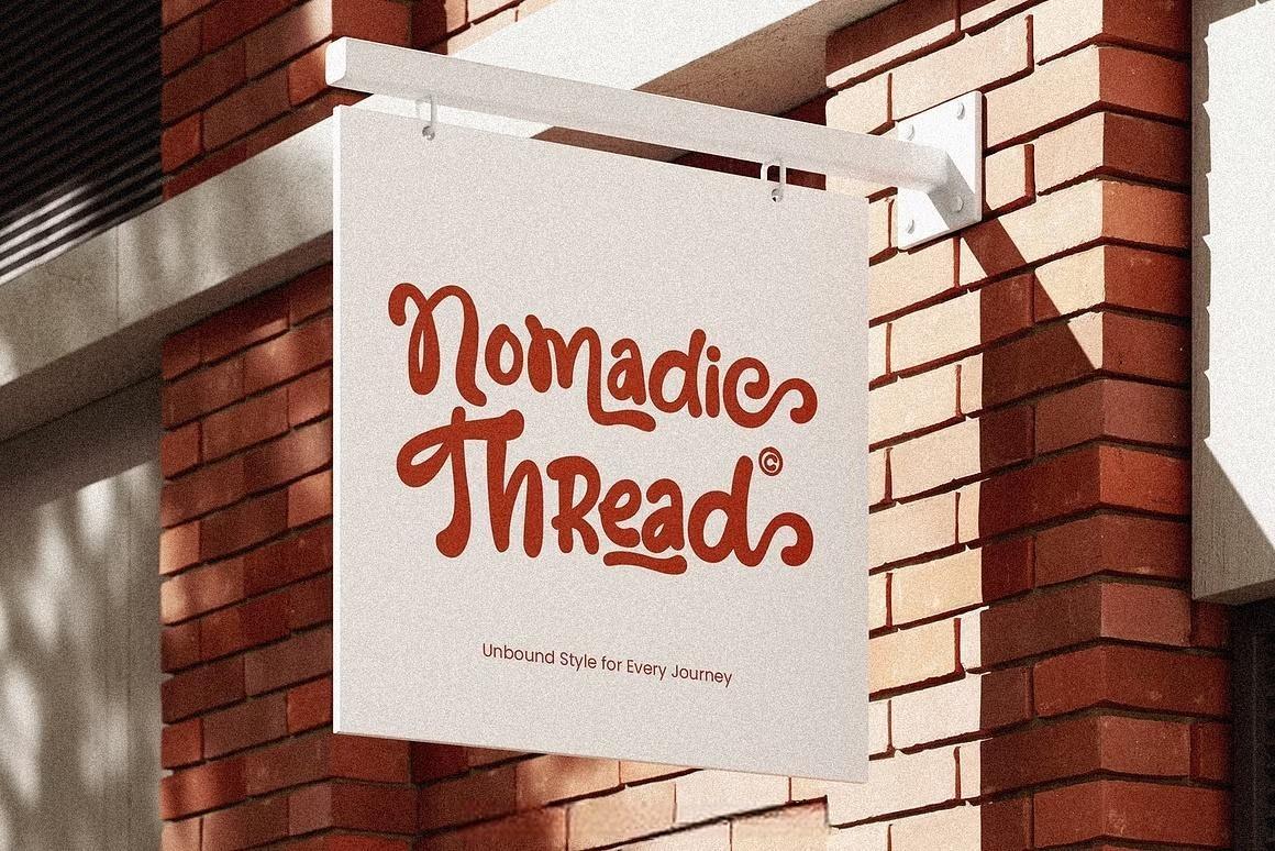 英文字体：大胆流畅曲线手写笔触感俏皮连笔海报封面包装设计字体 Josellyne – Handwritten Display Font（14189）