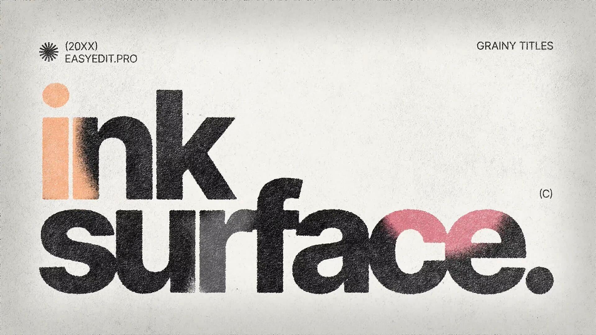 达芬奇预设：黑白渐变迷幻弥散光噪点颗粒肌理文字标题排版动画（14066）