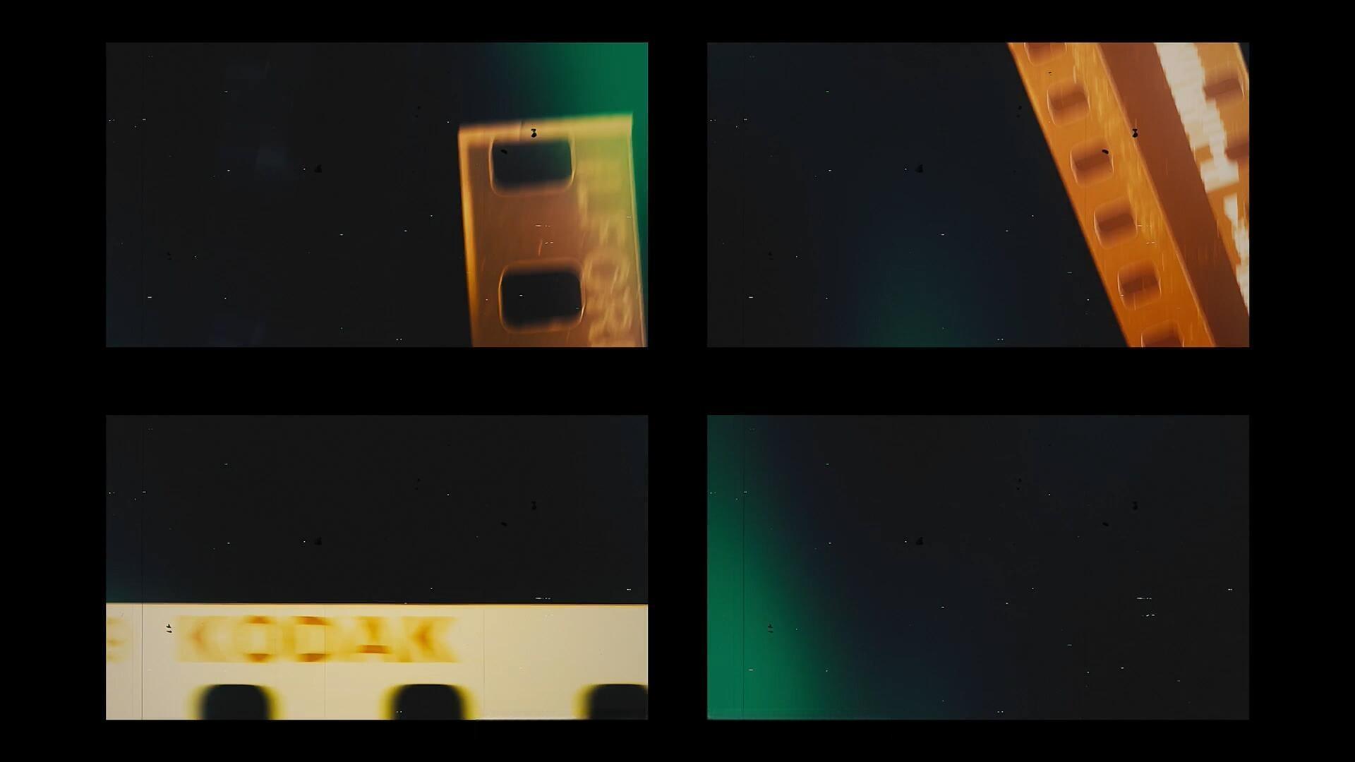 视频素材：10个复古做旧35毫米胶片漏光耀斑划痕4K叠加转场视频素材（14093）