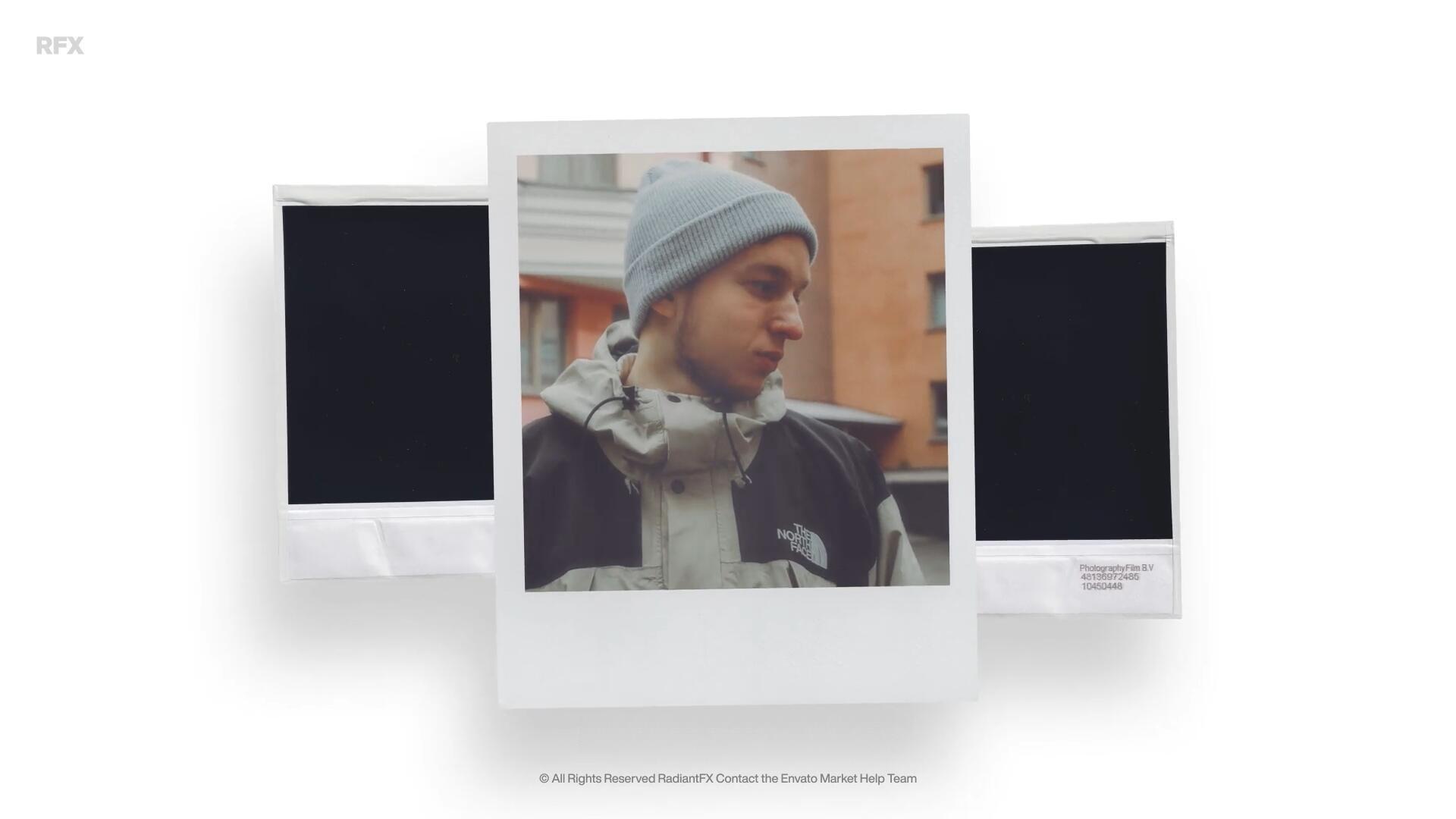 PR模板：复古文艺清新宝丽来边框3D环绕式照片展示（14088）