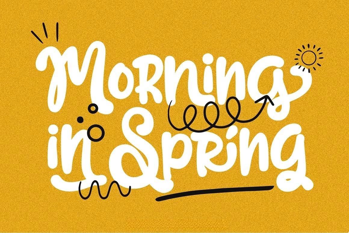 英文字体：大胆流畅曲线手写笔触感俏皮连笔海报封面包装设计字体 Josellyne – Handwritten Display Font（14189）