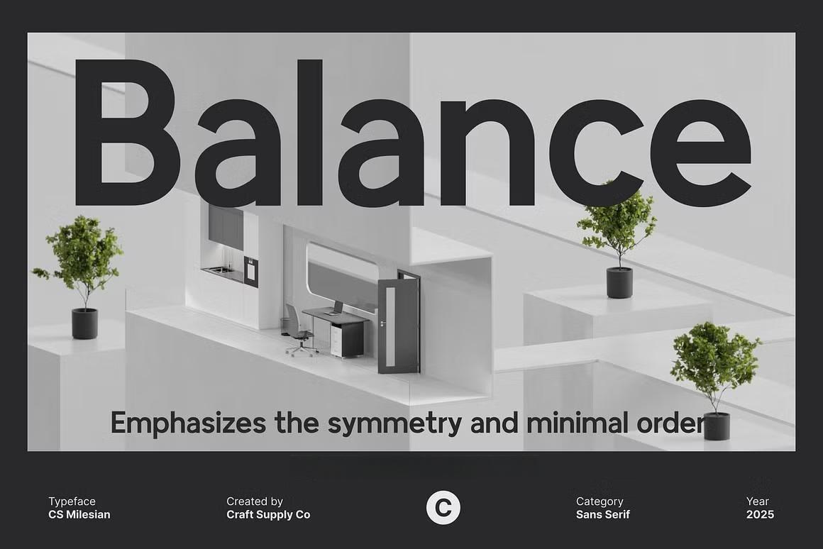 英文字体：极简主义超重现代粗体清晰LOGO标题排版无衬线装饰封面海报设计字体 Milesian – Sans Serif Typeface（14044）