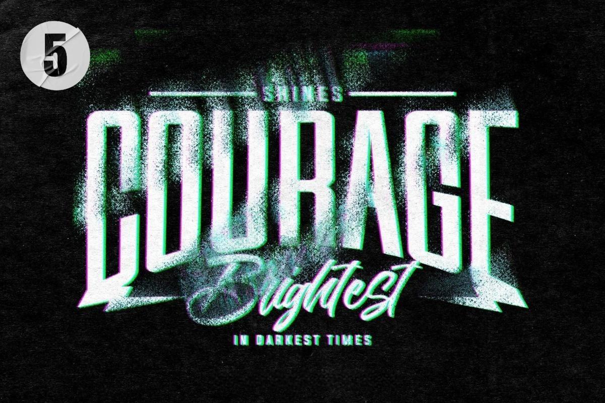 混乱模糊柔化边缘颗粒晕染故障失真LOGO文本标题PSD特效样机 Glitch Distort Text & Logo Effect（14061）